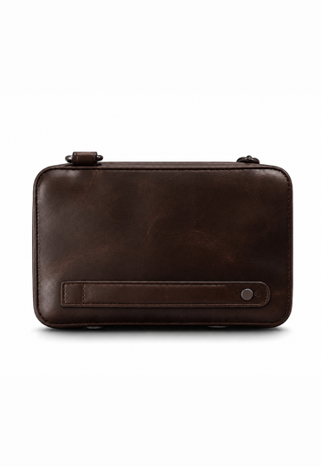 Premium Leather Organizer Clutch Bag | With Shoulder Strap