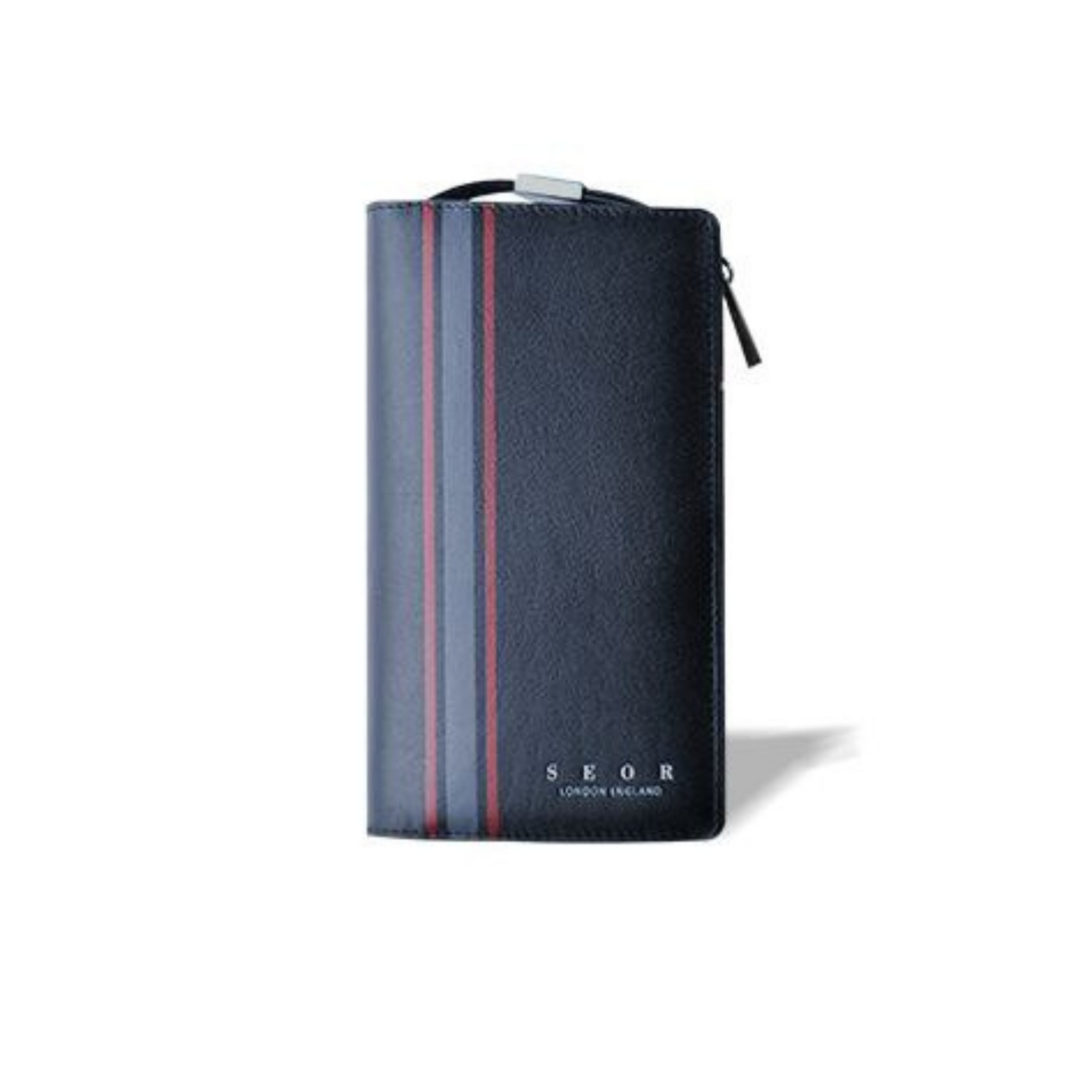 Crimson Edge Luxury Long Leather Wallet by SEOR